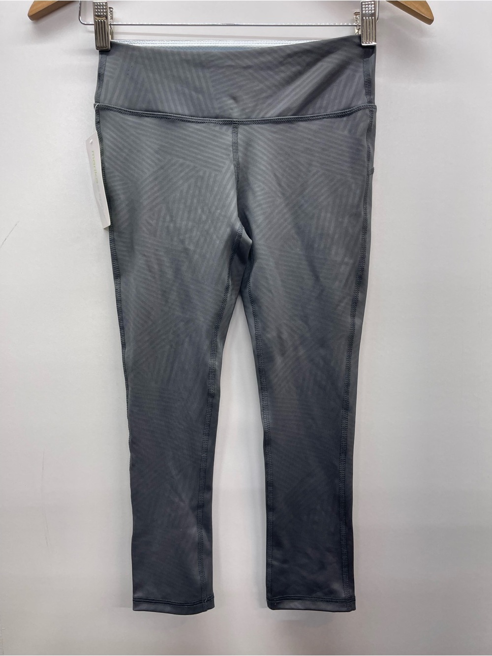 Marika Sport Gray Striped High-Waist Leggings